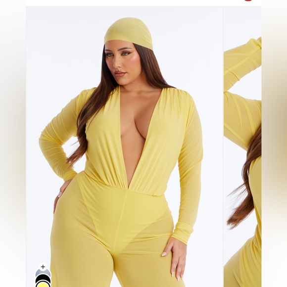 Fashion Nova Yellow Jumpsuit - Picture 5 of 5